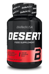 BioTechUSA Desert food supplement with magnesium in a black bottle, designed for energy and electrolyte balance.